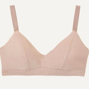 Subset Organic Cotton Triangle Soft Bra in Stone
